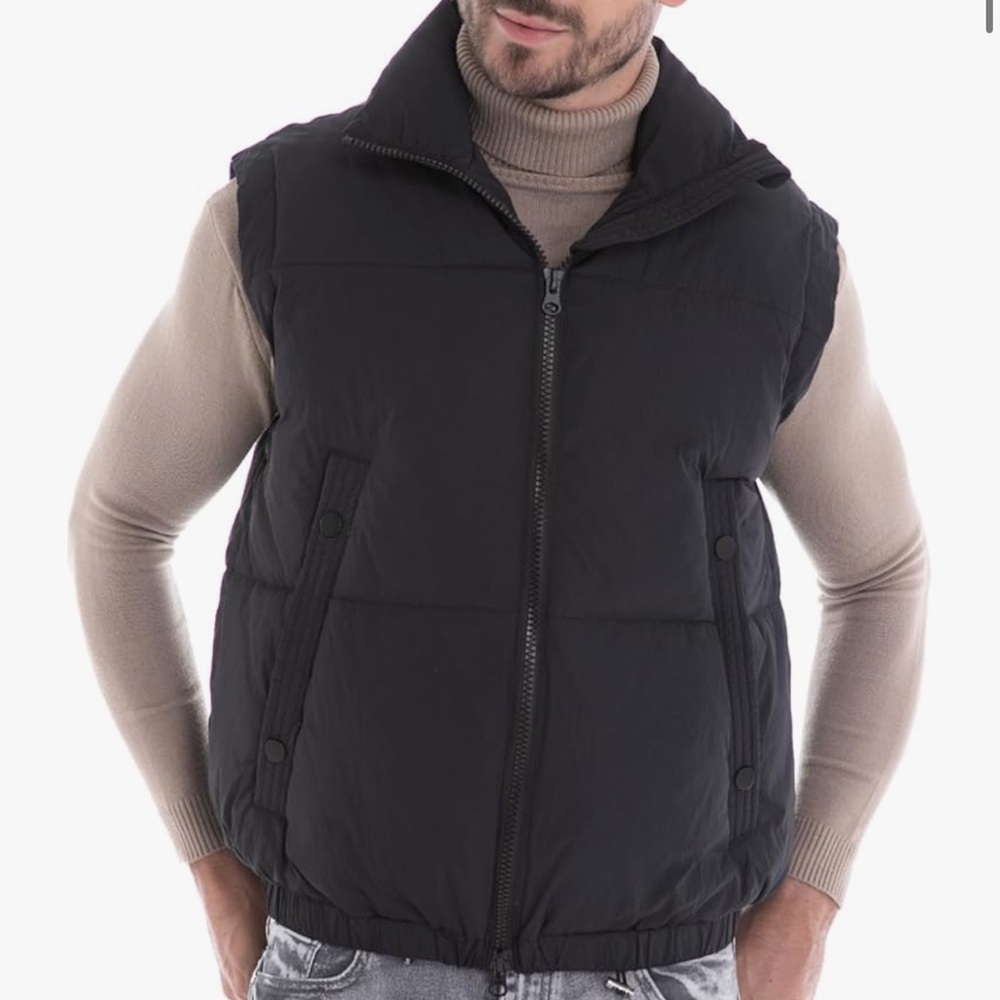 Men's Black Puffer Vest